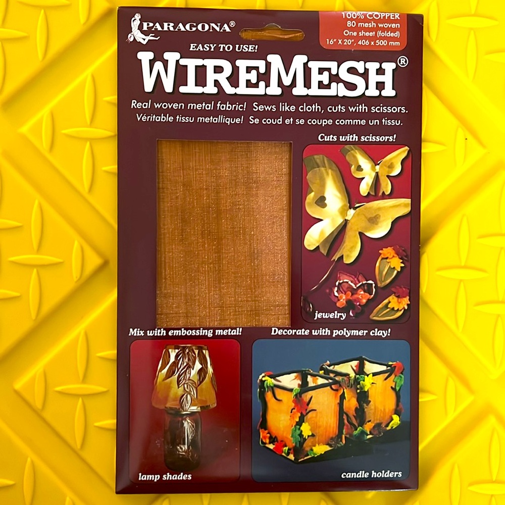 Copper Paragona Wire Mesh Real Woven Metal Fabric NIB 100% Copper